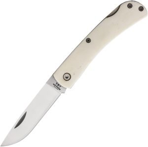 Bear & Son Small Lockback White Bone (2.63″)