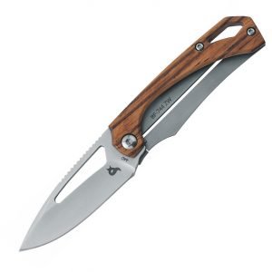 Black Fox Racli Framelock Zebrawood (2.25″)