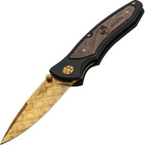 Boker Tirpitz Knife Aluminum Damascus (4″)