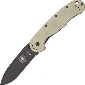 BRK Designed by ESEE Avispa Framelock Tan/Black D2 (3.5″)