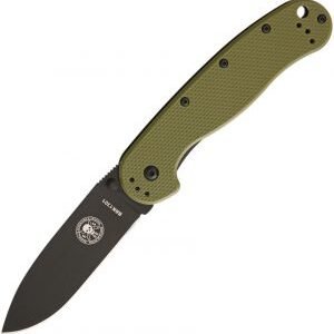 BRK Designed by ESEE Avispa Framelock OD/Black D2 (3.5″)