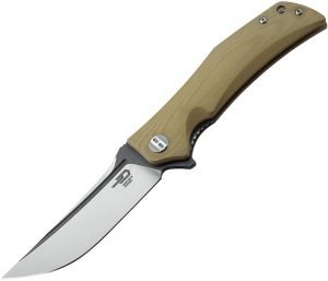 Bestech Scimitar Linerlock Knife Tan (3.75″)