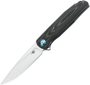 Bestech Ascot Linerlock CF Knife Gray (4″)