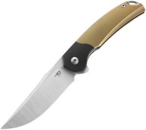 Bestech Supernova Linerlock Knife Gold Vertical (3″)