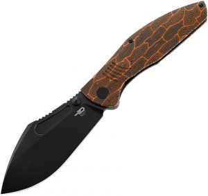 Bestech Lockness Knife Black/Orange (4″)