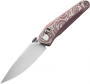 Bestech Mothus Bar Lock Knife Pink/Silver (3.5″)