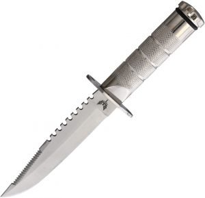 Combat Ready Survival Knife Silver (4.63″)