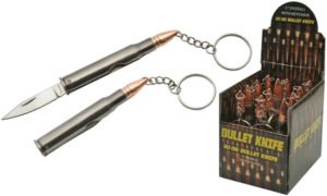 China Made Bullet Keychain Knife 12pc (1.5″)