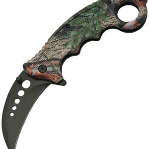 China Made Folder Camo Karambit Clip A/O (2.75″)