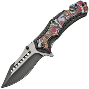 China Made Linerlock A/O Sugar Skull (3.75″)