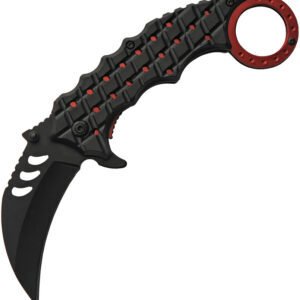 China Made Red Shrub Karambit Linerlock (3″)
