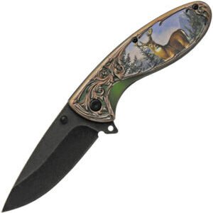 China Made Wildlife Linerlock Deer (3″)