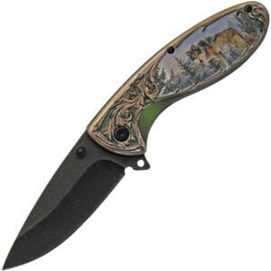 China Made Wildlife Linerlock Wolf (3″)