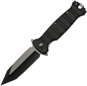 China Made Stripe Linerlock A/O Black (3.5″)
