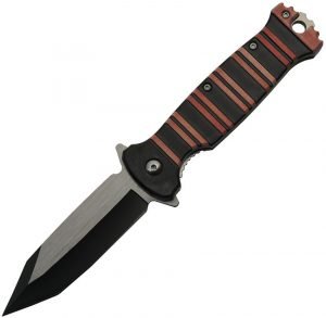 China Made Stripe Linerlock A/O Orange (3.5″)