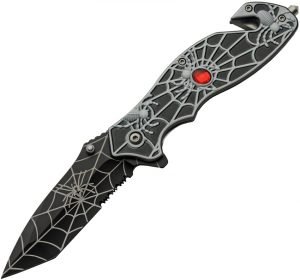 China Made Spider Web Linerlock A/O Black (3.75″)
