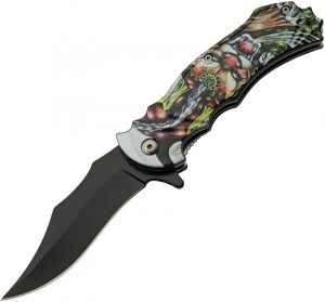 China Made Creepy Cat Linerlock A/O (3.5″)