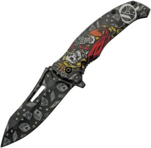 China Made Queen Skull Linerlock A/O (3.75″)