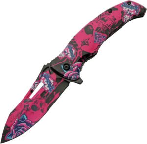 China Made Skull Linerlock A/O Pink (3.75″)