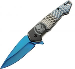 China Made Predator Framelock A/O Blue (3.5″)