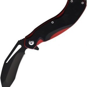 Cuma Survival School BAMF Linerlock Black/Red G10 (3″)