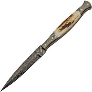 Damascus Slim Fixed Blade (4″)