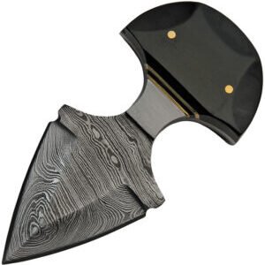Damascus Black Widow Push Dagger