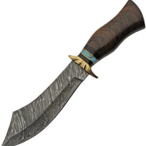 Damascus Scimitar Bowie (7″)