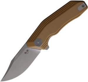 Damned Designs Cerberus Linerlock Tan G10 (3.5″)