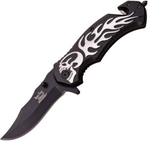Dark Side Flame Linerlock A/O Black (3.25″)