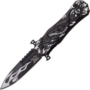 Dark Side Dragon Linerlock A/O Silver (3.75″)
