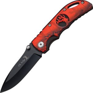 Elk Ridge Linerlock Knife Red Camo (2.75″)