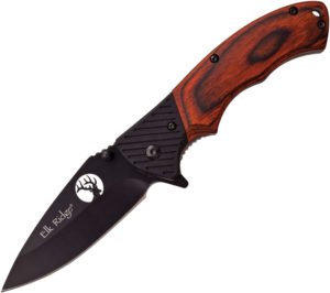 Elk Ridge Linerlock Knife Brown Wood (3.25″)
