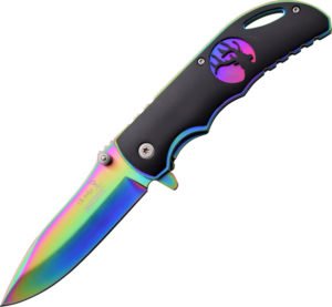 Elk Ridge Linerlock A/O Knife Rainbow (3.5″)