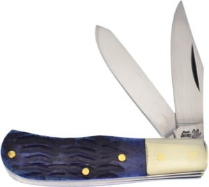 Frost Cutlery Jim Bowie Trapper Blue Pk Bone
