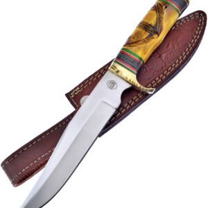 Frost Cutlery Bowie Yellow Bone w/Sheath (7″)