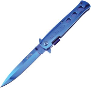 Frost Cutlery Stiletto Linerlock A/O Blue (3.5″)