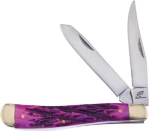 Frost Cutlery Mini Trapper Purple Bone