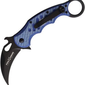 Fox Karambit Linerlock Blue Twill (3″)