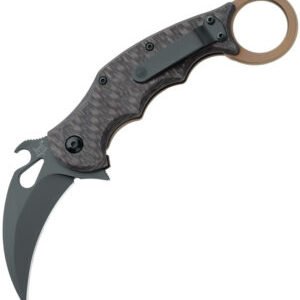 FOX Karambit Framelock Knife Black (2.5″)
