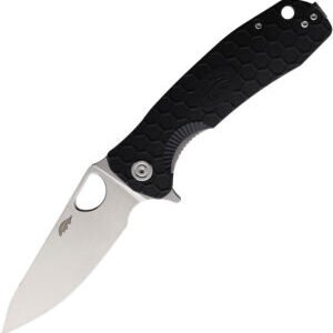 Honey Badger Knives Large Leaf Linerlock Black (3.63″)