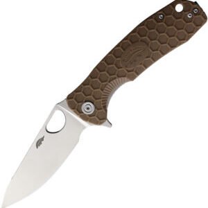 Honey Badger Knives Large Leaf Linerlock Tan (3.63″)