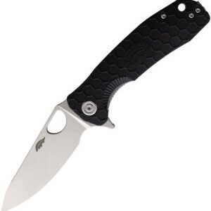 Honey Badger Knives Medium Leaf Linerlock Black (3.25″)