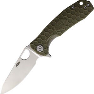 Honey Badger Knives Medium Leaf Linerlock Green (3.25″)