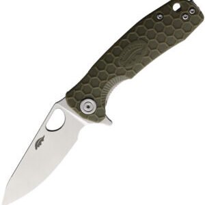 Honey Badger Knives Small Leaf Linerlock Green (2.88″)