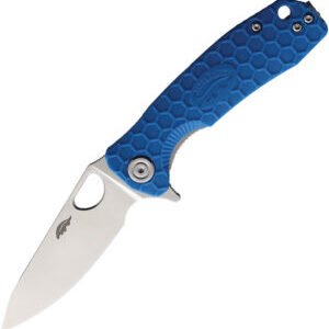 Honey Badger Knives Small Leaf Linerlock Blue (2.88″)