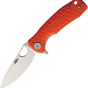 Honey Badger Knives Small Leaf Linerlock Orange (2.88″)