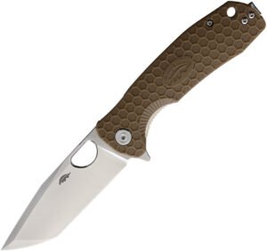 Honey Badger Knives Large Linerlock Tanto Tan (3.63″)