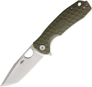 Honey Badger Knives Large Linerlock Tanto Green (3.63″)