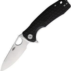 Honey Badger Knives Medium Leaf Linerlock Black (3.25″)